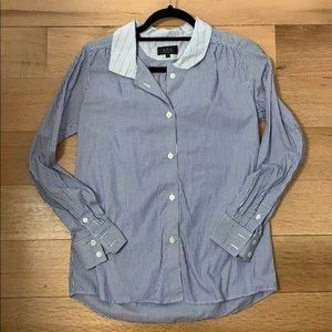 ✨A.P.C.✨ Blue Pinstripe Button-Down Shirt